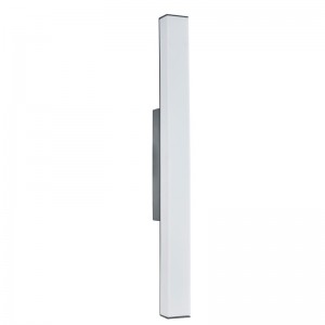 Hotel Hotel Vanity Light Wall Sconce z płaskim szarym wykończeniem i matowym białym akrylowym odcieniem w hotelu typowa łazienka dla gości